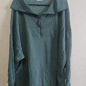 Maurices Teal Zip-Up Sweater